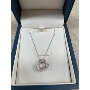 Blue Nile 14K White Gold Trio Circle Diamond Pendant